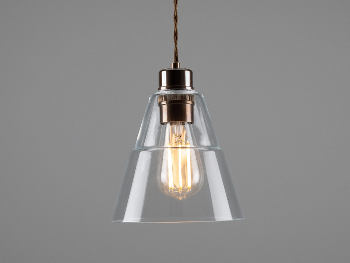 LYX CLEAR GLASS PENDANT LIGHT - Handmade pendant lamp _ mullan lighting